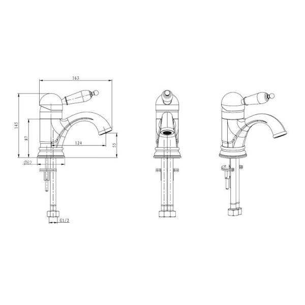 Смеситель для раковины Boheme Tradizionale 261-BLС